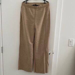 Zara 2 piece Tan Wide Leg Pants plus Crop Sleeveless T-shirt